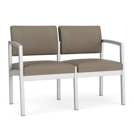 Lesro Lenox 2 Seat Tandem Seating W/ No Center Arm, 43.5 in W 24.5 in L 32 in H LS2101
